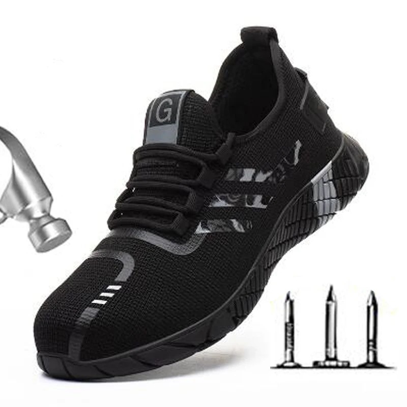Spring autumn breathable labor protection shoes Steel head anti hit anti puncture fashion work protection safety shoes H687