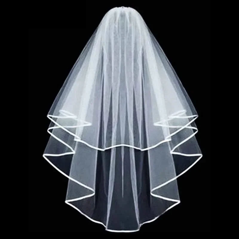 Bridal Veil & Headband Set - White Hen Party Accessories For Bride, Bachelorette Games & Decorations