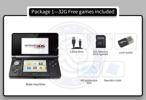 닌텐도 3DS 콘솔, 레드 3.5 인치 소형 화면, 무료 게임, 오리지널 핸드헬드 게임 콘솔 6