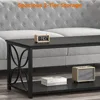Coffee Table for Living Room, 39 inch Small Table with Storage Shelf, Café Tables 5