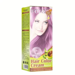 Plant - Based Hair Color Cream - Gentle Formula with 9 Vibrant Shades for Stylish and Festive Looks (Purple)