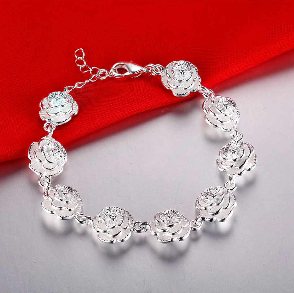 【HYERES LOR】25SS★ Essence Silver (W) Flower Bracelet Silver Flower Bracelet - Etsy
