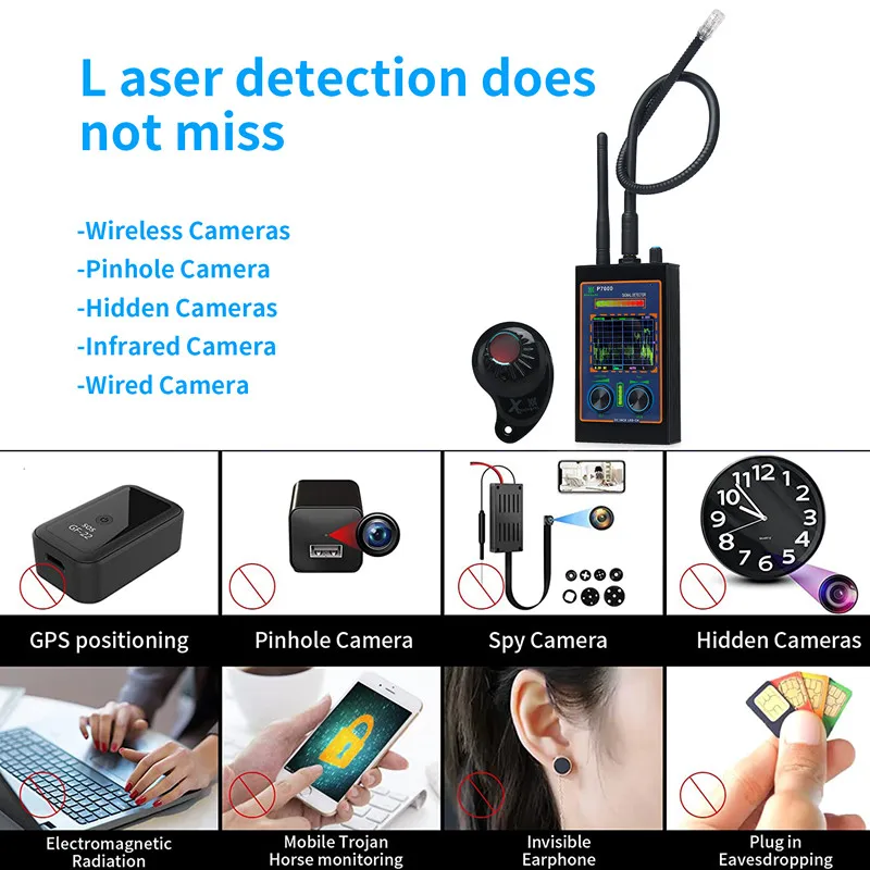 New Anti-monitor Anti-sneak Shooting Surveillance Camera Detector Anti-gps Positioning Tracking GPS Wireless Scanner