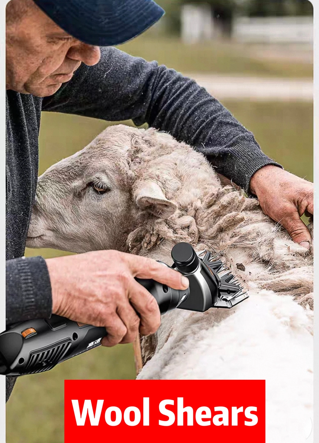 13/9 치아 전기 양모 가위 애완 동물 기계 염소 말 머리 가위 양털 깎기 6 속..