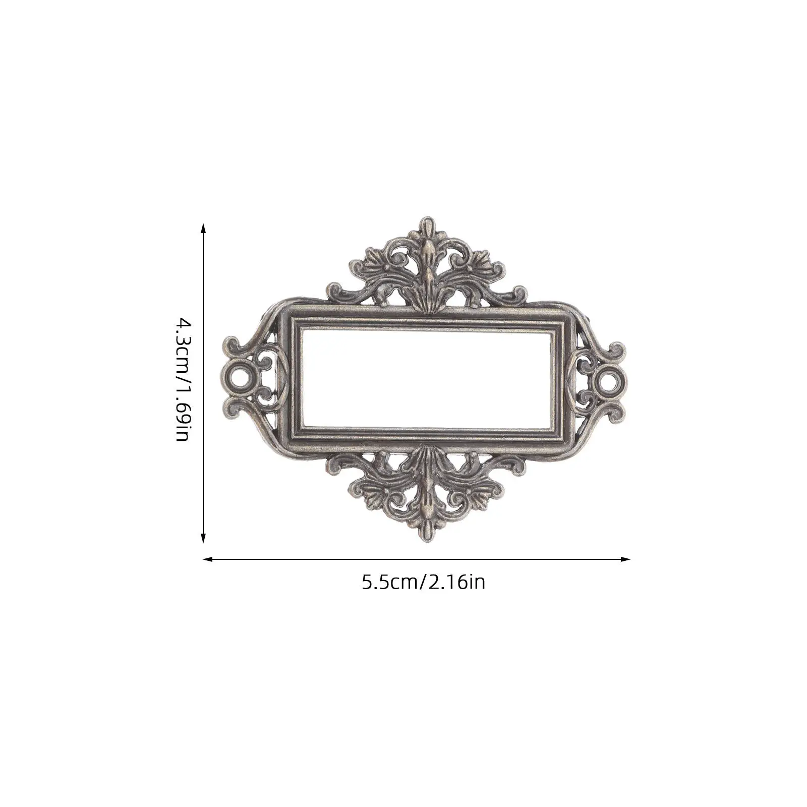 24Pcs 빈티지 라벨 홀더 금속 프레임 사무실 캐비닛 파일 주최자에 대한 서랍 태그 라벨 프레임 레트로 라이브러리 카드