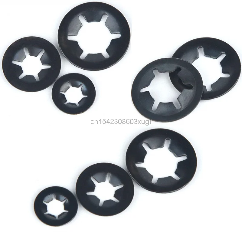 260Pcs M3 M4 M5 M6 M8 M10 M12 Push-on Locking Washers Star Nut Metal Quick Speed Star Nut Locking Fastener Assorted Kit