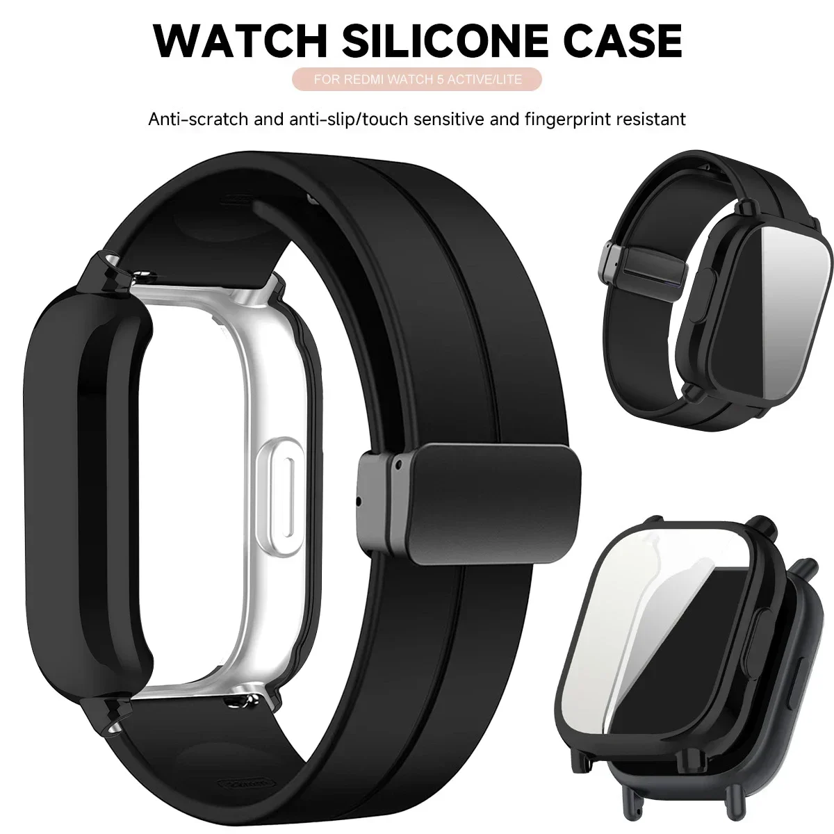 Enhanced TPU Case with Silicone Strap for Smartwatch Protection and Style