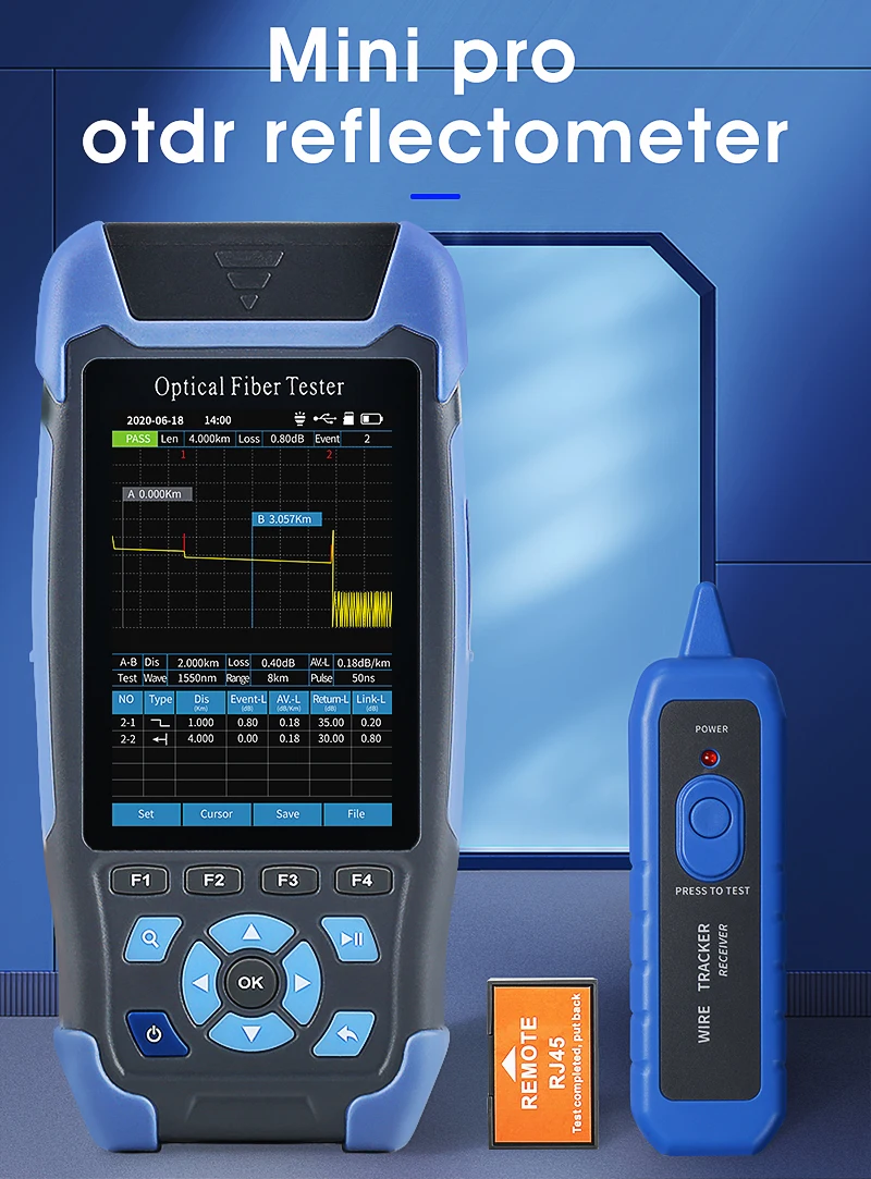 AUA900D/900A 60KM OTDR Fiber Optic Cable Tester Multi-functional Optical Time Do