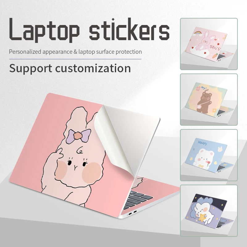 Universal Cartoon Laptop Cover Stickers Skins Vinyl Skin DIY Decorate Decal Sticker13.3"15.6"17"for Macbook/Lenovo/Asus/Hp/Acer
