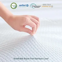 Memory Foam Mattress Topper Queen, 4 Inch Gel Foam Bed Topper with Rayon from Bamboo Cover, Ventilated Mattress Pad for Pressur 3