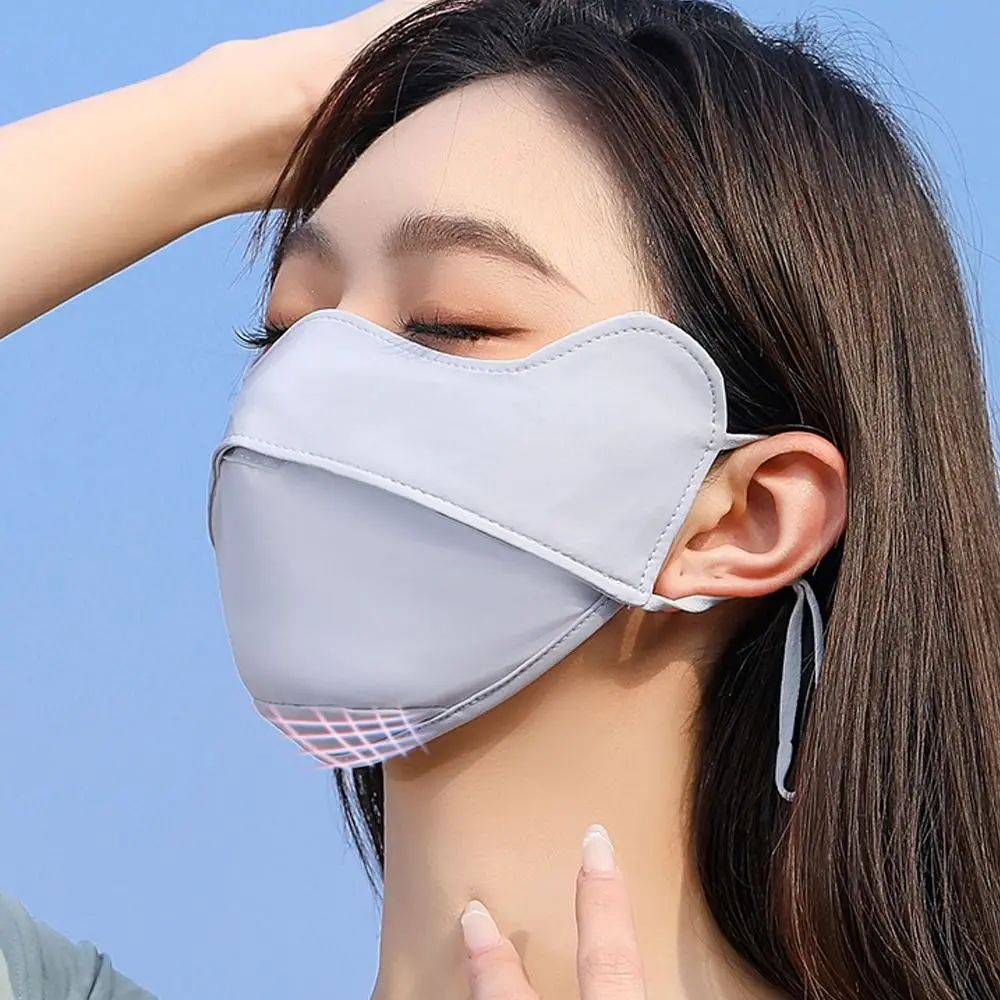 Sunscreen Face Mask Anti-uv Ice Face Veil Summer Outdoor Riding Hiking Mask Breathable Unisex Cover Scarf