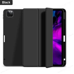 Magnetic Pencil Holder Case with Cover for iPad Pro, iPad Air, and iPad Models (Black)