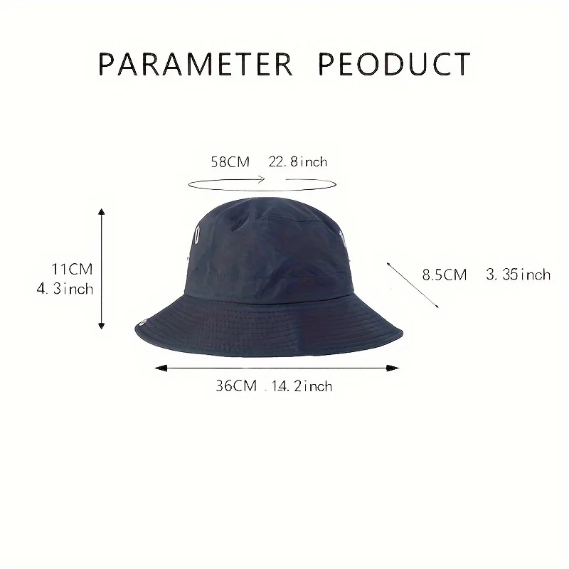 1pc Outdoor Mountaineering Fishing Bucket Hat Outdoor Travel Wide-brimmed Sun Hat Camping Drawstring Sunscreen Fisherman Hat