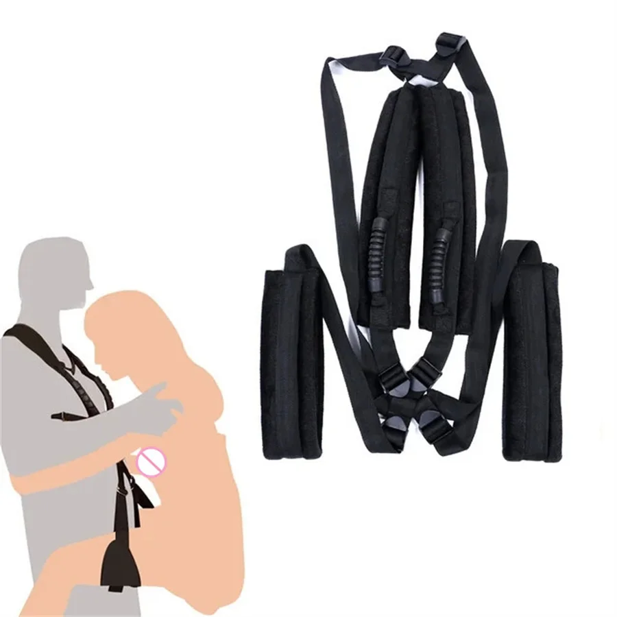 Self Bandage Restraints Belt Shoulder Sex Swing Leg Spreader Rope Adjustable Open Legs Harness Adult Game Sex Toys For Couples