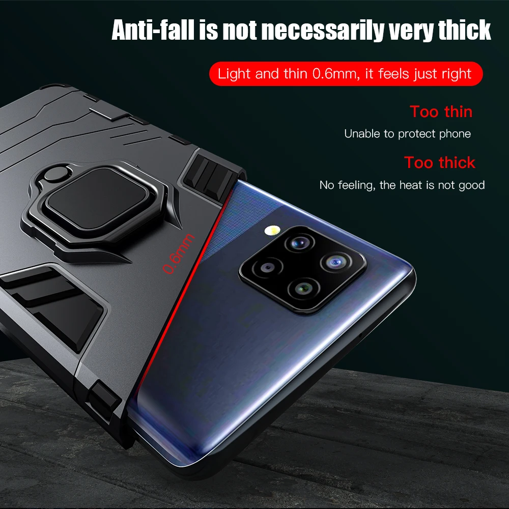 Shockproof Armor Case with Ring Stand