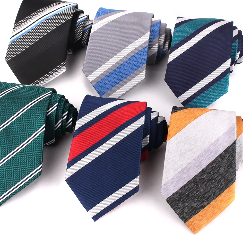 Retreez Tricolore à Rayures Tissé En Microfibre Skinny Cravate