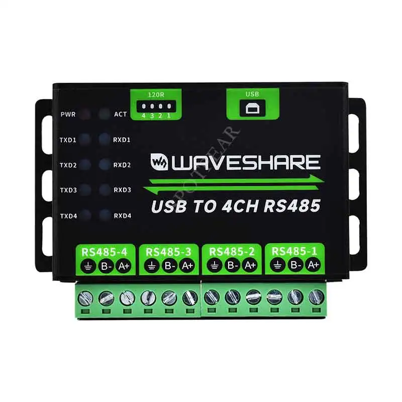 산업용 USB TO 4Ch RS485 변환기 다중 보호 회로 다중 시스템 지원