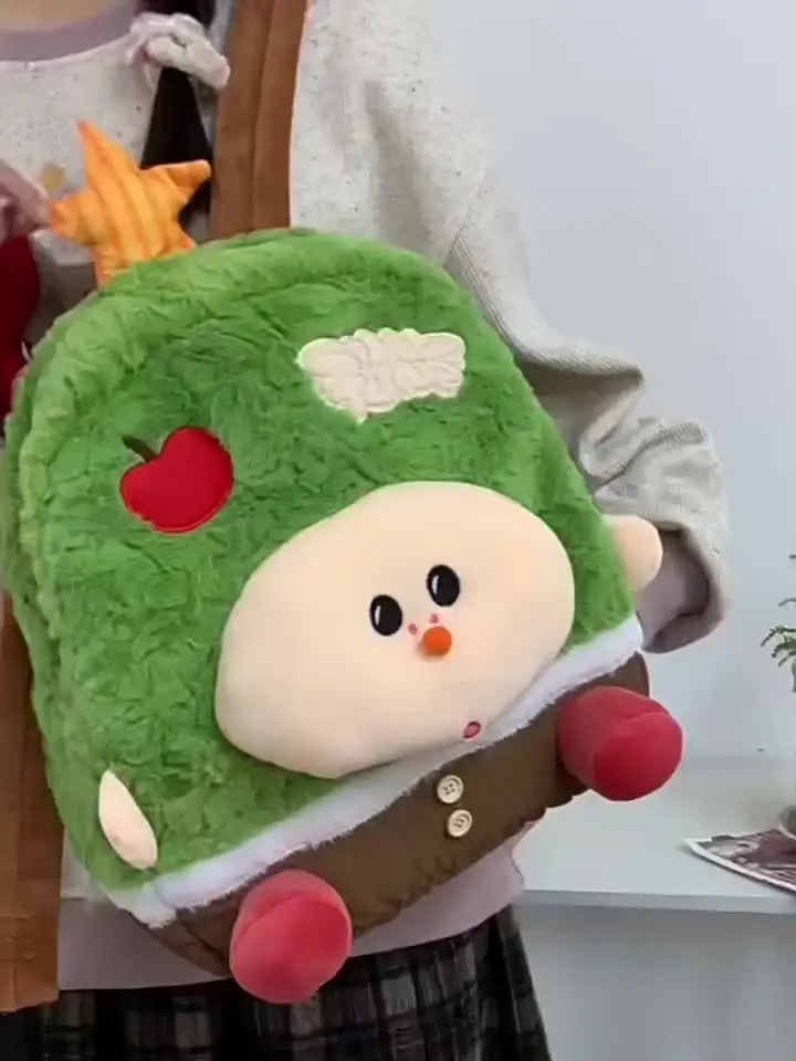 Милый кавайный пушистый рюкзак с героями мультфильмов 3D кукла повседневная