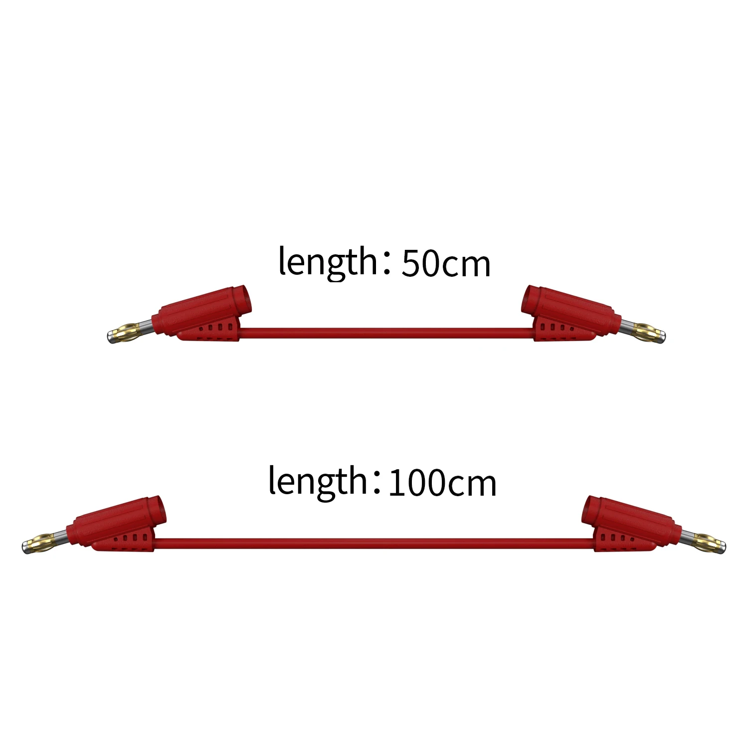 JZDZ Vergoldeter elektrischer Prüfdraht mit 4 mm Dual-Bananenstecker, DIY-Zubehör für Elektrowerkzeuge J.70084A – Detail 1