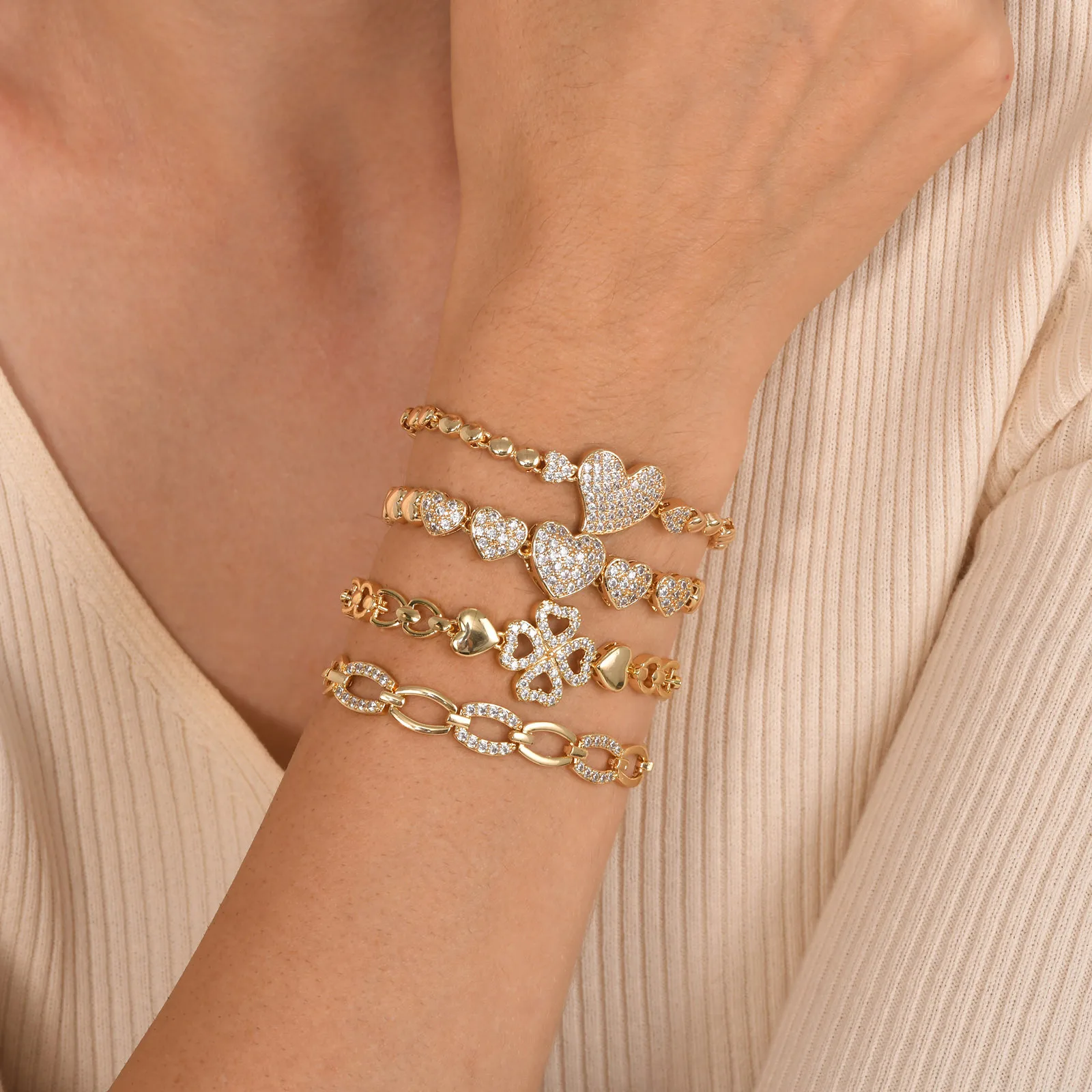 1pcs Stainless Steel Gold/Steel Tone Beaded Chain Bracelet Colorful Enamel  Satellite Beads Bracelet Fashion Women
