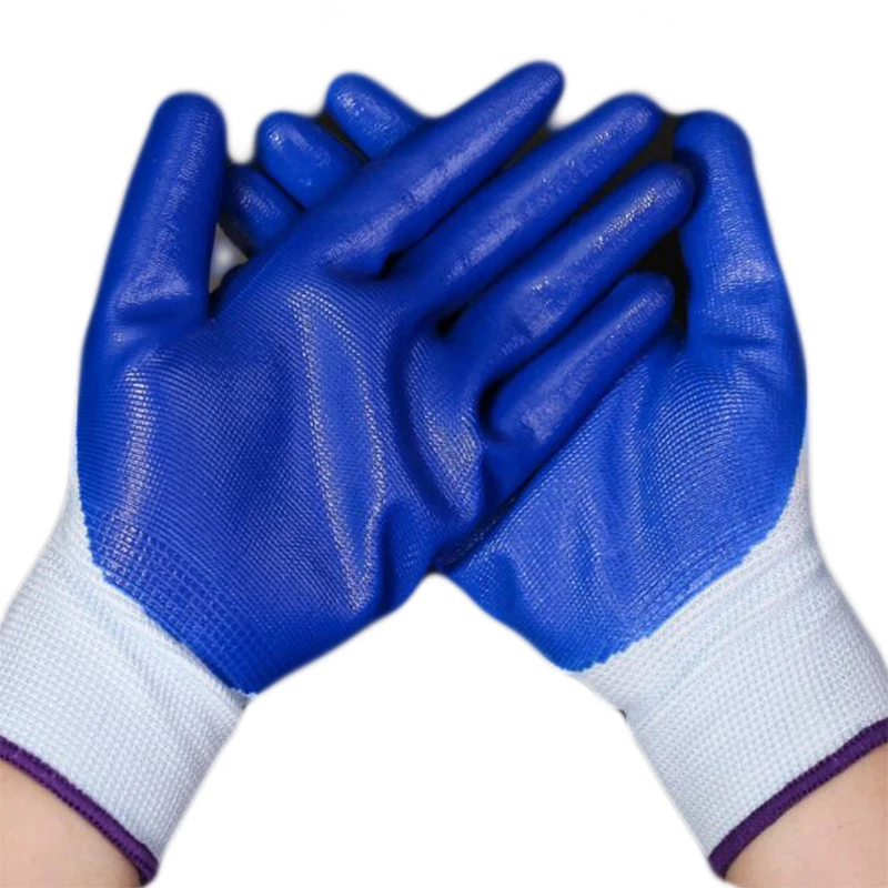 Nitrile Coated Working Gloves Anti-static Gloves For Work Safety Glove Driver Worker Builders Gardening Protective 1Pair