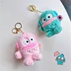 Cartoon Clown Fish Plush Toy Pendant Big Mouth Fish Monster Doll Blue Water Monster Clown Fish Hanton Keychain Bag Charm Gift 6