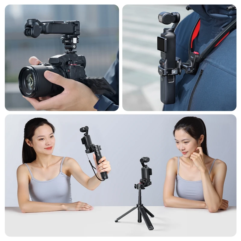 Ulanzi PK13 Uka Quick-Release Expansion Adapter for DJI Pocket 3 Travel Livestreaming for Photography Action Camera Vlog Shots