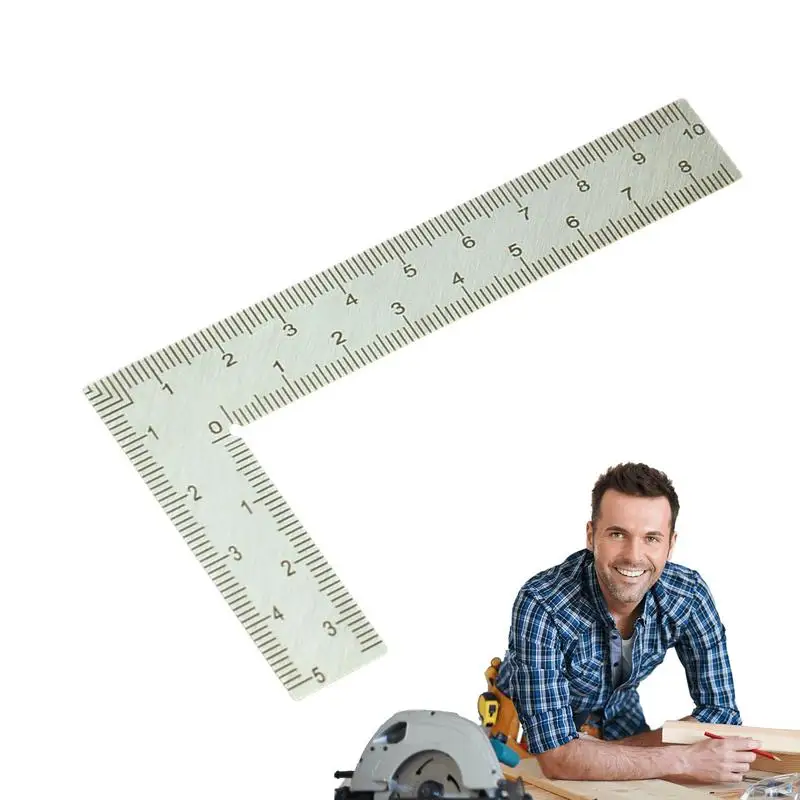 

Right Angle Ruler L-Square Stainless Steel Framing Tools Double-Sided Square Rulers Measuring Tool 90 Degree High Precision For