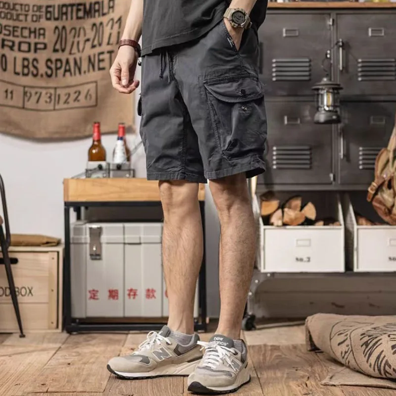 2024 New Summer Fashion Work Shorts American Casual Men's High Quality Vacation Travel Loose And Comfortable Straight Shorts