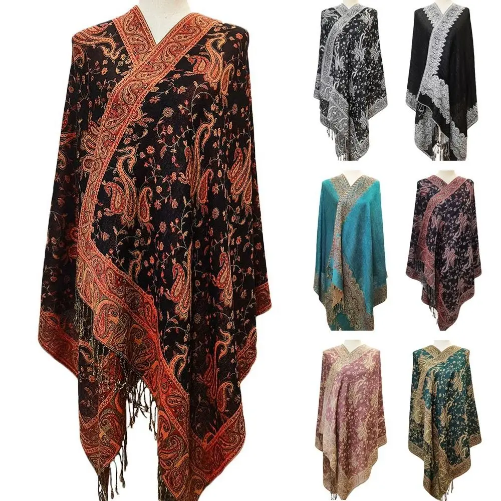 

Tassel Long Scarf Fashion All-Match Imitation Cashmere Pashmina Paisley Sun-Resistant Shawl