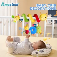 Baby Hanging Car Seat Toys Plush Bed Winding Soft Toy with BB Squeaker and Rattles Babies Newborn Toy 0 3 6 12 Months Doll Gifts 1