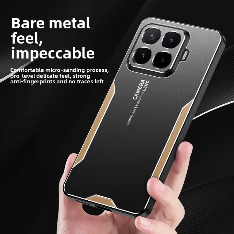 Hard Aluminum Alloy + PC Shockproof Protective Back Cover Case