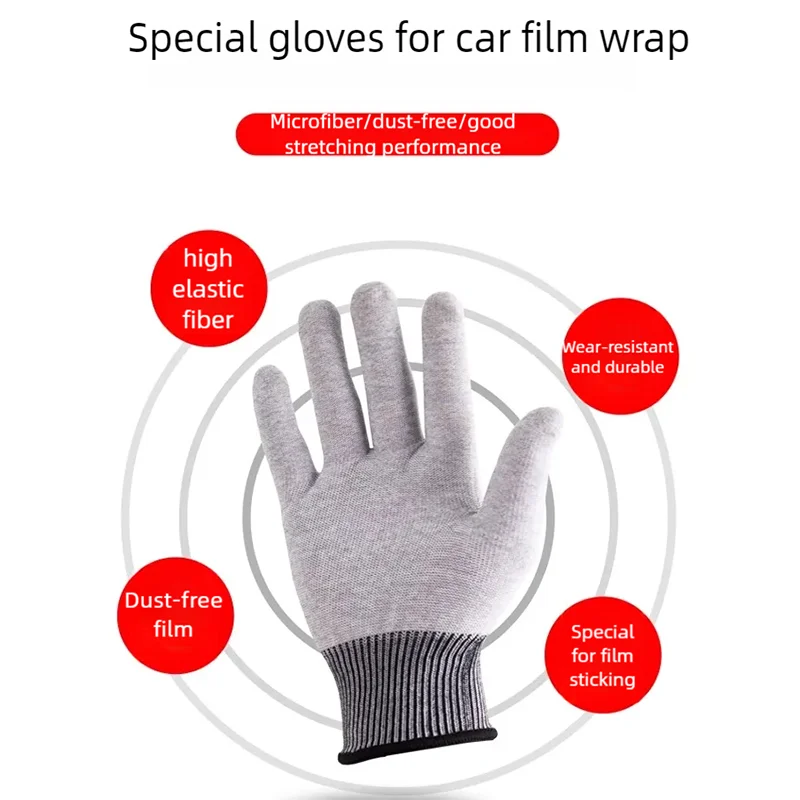 ALIWRAP 비닐 자동차 랩핑 장갑 두꺼운 나일론 작업 장갑 정전기 방지 윈도우 틴트 필름 벽지 적용 장갑 보호대