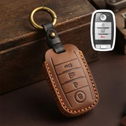 Premium Leather Car Key Case (Brown)