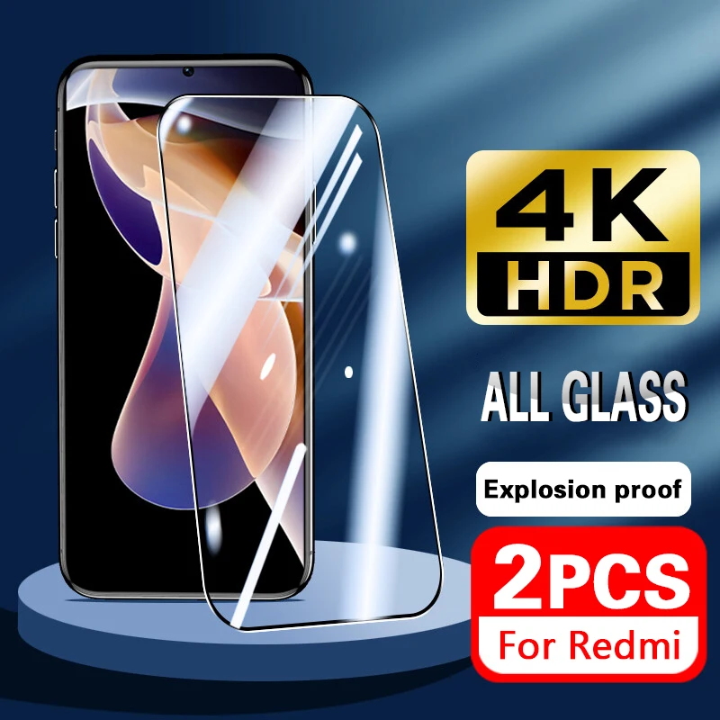 4K HD Full Cover Screen Protector For Xiaomi Redmi Note 11 10 9 8 7 Pro