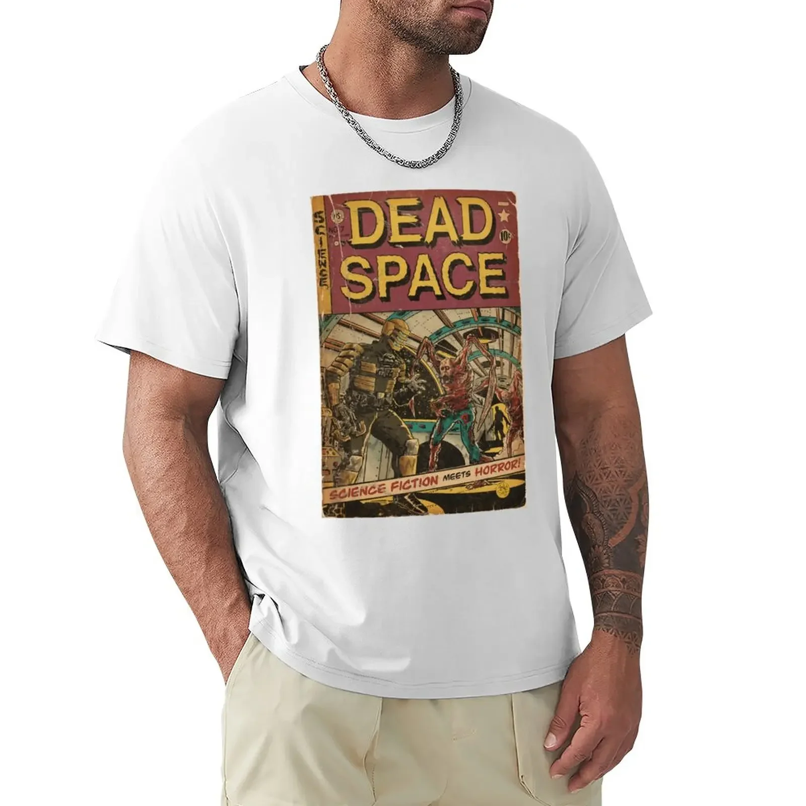 Dead-Space-Fan-Art-Comic-Cover-T-Shirt Classica Animal Prinfor Boys Sublime Magliette Nere Per Uomo