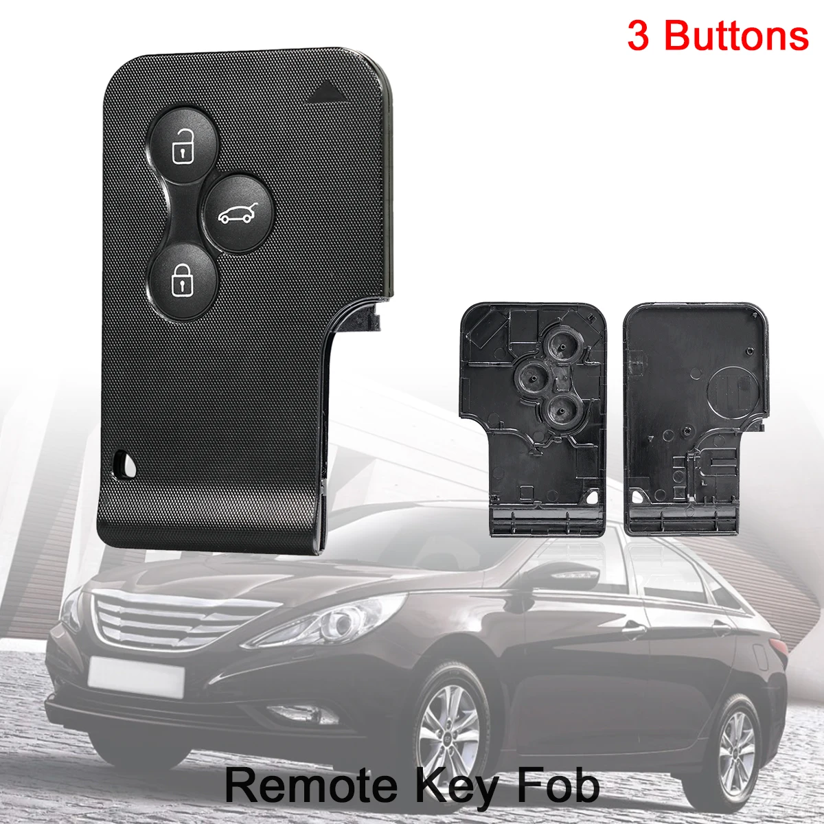 3 Buttons Keyless Entry Key Car Remote Fob Card Shell Case Replacement Fit for Renault Clio Logan Megane 2 3 Koleos Scenic 3 buttons keyless entry key car remote fob card shell case replacement fit for renault clio logan megane 2 3 koleos scenic