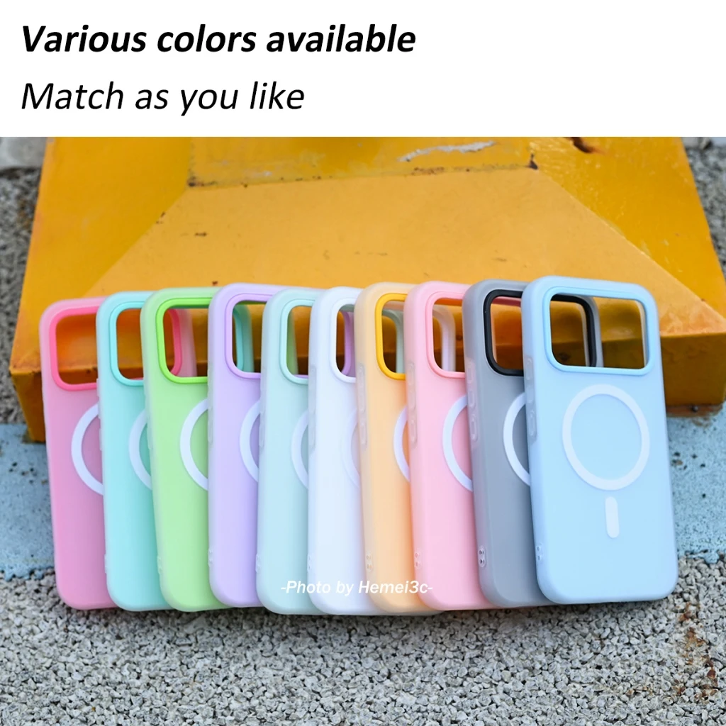 Simple Magnetic 2-in-1 Skin-Friendly Liquid Silicone Shockproof Case Cover