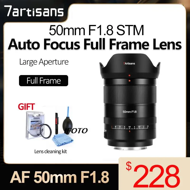 

7artisans AF 50 мм f1.8 объектив камеры STM Полнокадровый объектив с автофокусом Большая диафрагма для Sony A7M3M4 R3 R4 R5 A7SII A7R