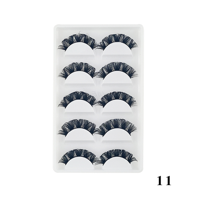 Curl 5 Pairs False Eyelashes Russian volumes 3D Fluffy Mink Lashes Reusable Fake Lashes russian lashes extensions faux cils