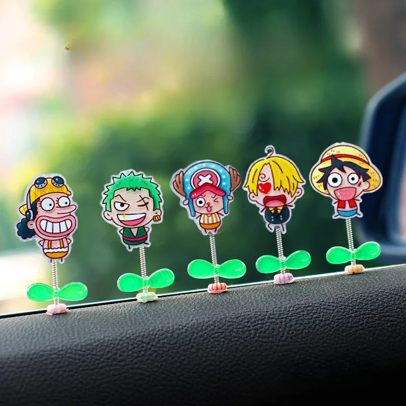 

One Piece Cap Luffy Dolls Decoration Anime Action Figures Cute Toys Q Figurals Car Desk Decoration Model Children Birthday Gifts