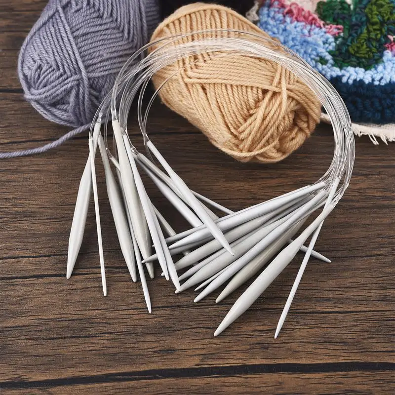 2/2.5/3/3.5/4/4.5/5/5.5/6/6.5/7/8mm Knitting Tools Stainless Line Circular Needle Aluminium Handle Ring Needlework For Sweater 2/2.5/3/3.5/4/4.5/5/5.5/6/6.5/7/8mm Knitting Tools Stainless Line Circular Needle Aluminium Handle Ring Needlework For Sweater