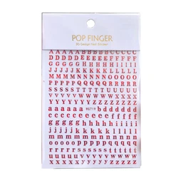 Sparkling Metallic Alphabet Stickers - Self - Adhesive 26 - Piece Set (For Laser red)