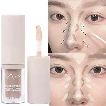Natural Nose Shadow Highlighter Cream Waterproof Lasting Brightens Skin Matte Liquid Contouring Bronzer Stick Makeup Cosmetics