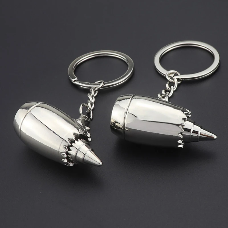 1pcs Keychain Metal Plane Engine Keychains Mini Jet Engine Keyrings Gifts