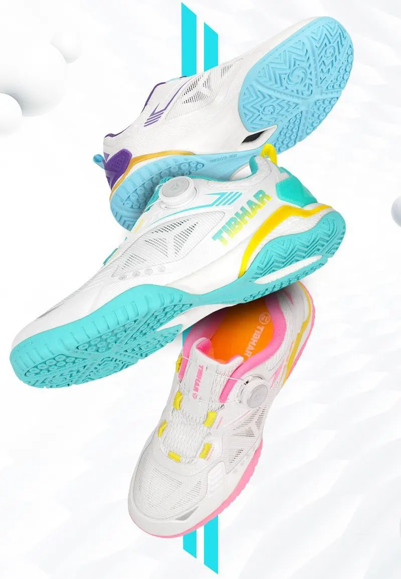 TIBHAR Tischtennisschuhe für Herren und Damen, professionelle Ping-Pong-Sneaker, Indoor-Schuhe mit Popcorn-Kissen und Carbonplatte – Detail 1