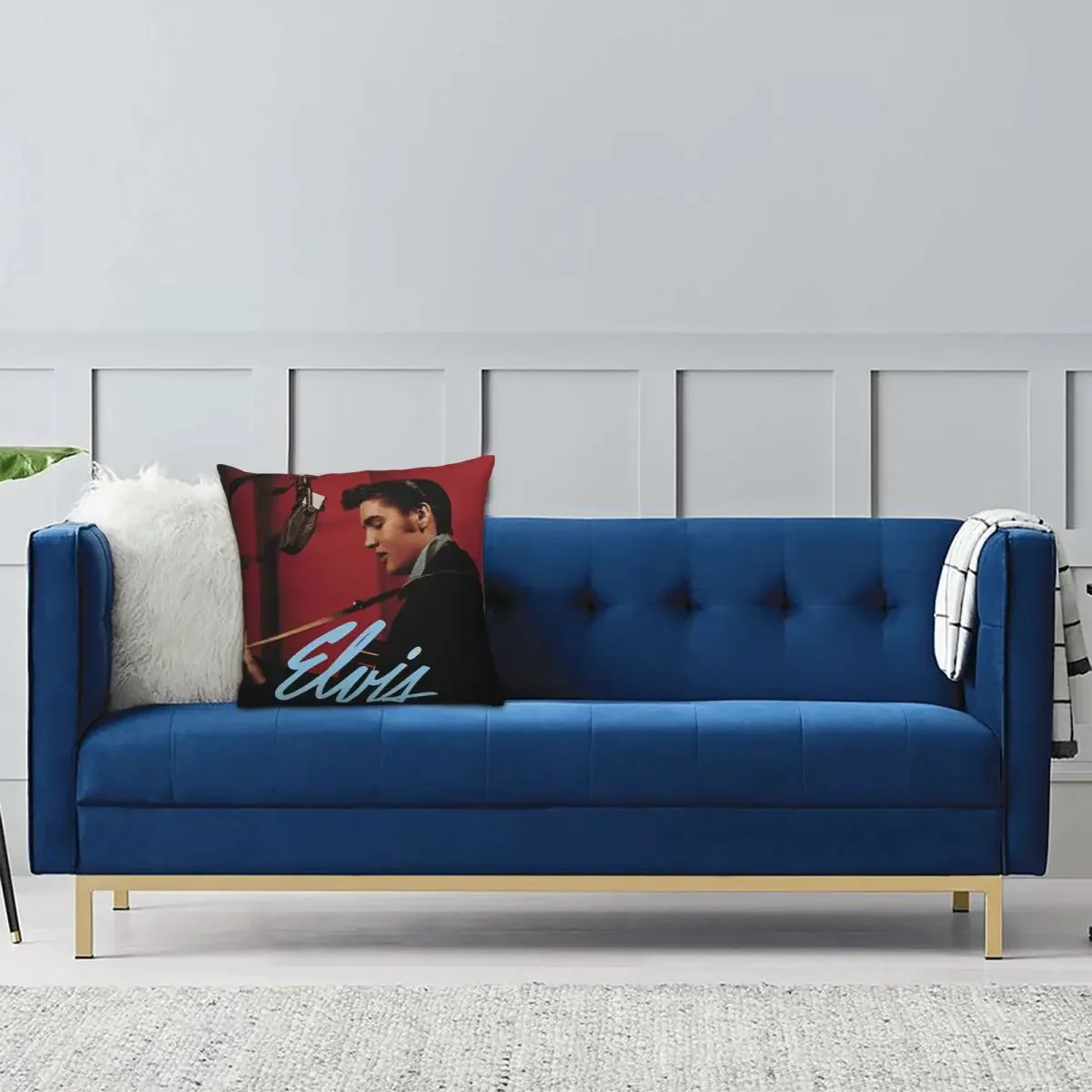E-Elvis Presley Pillowcase Double-sided Printing Polyester Cushion Cover Decor Pillow Case Cover Home Zipper 18''