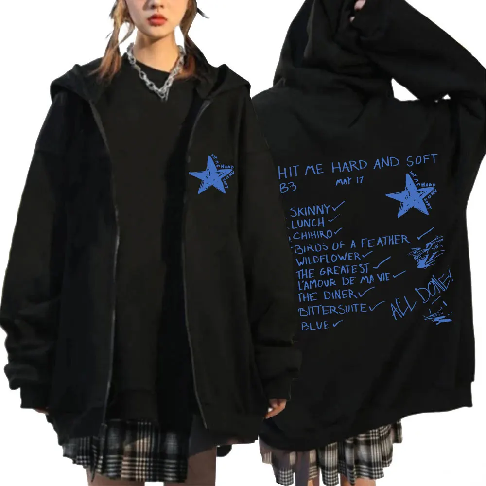 thumbnail image 1 of Hit Me-Sudadera con capucha para hombre y mujer, suéter con cremallera, estilo Harajuku, Hip Hop, informal, 2024, 1 of 2