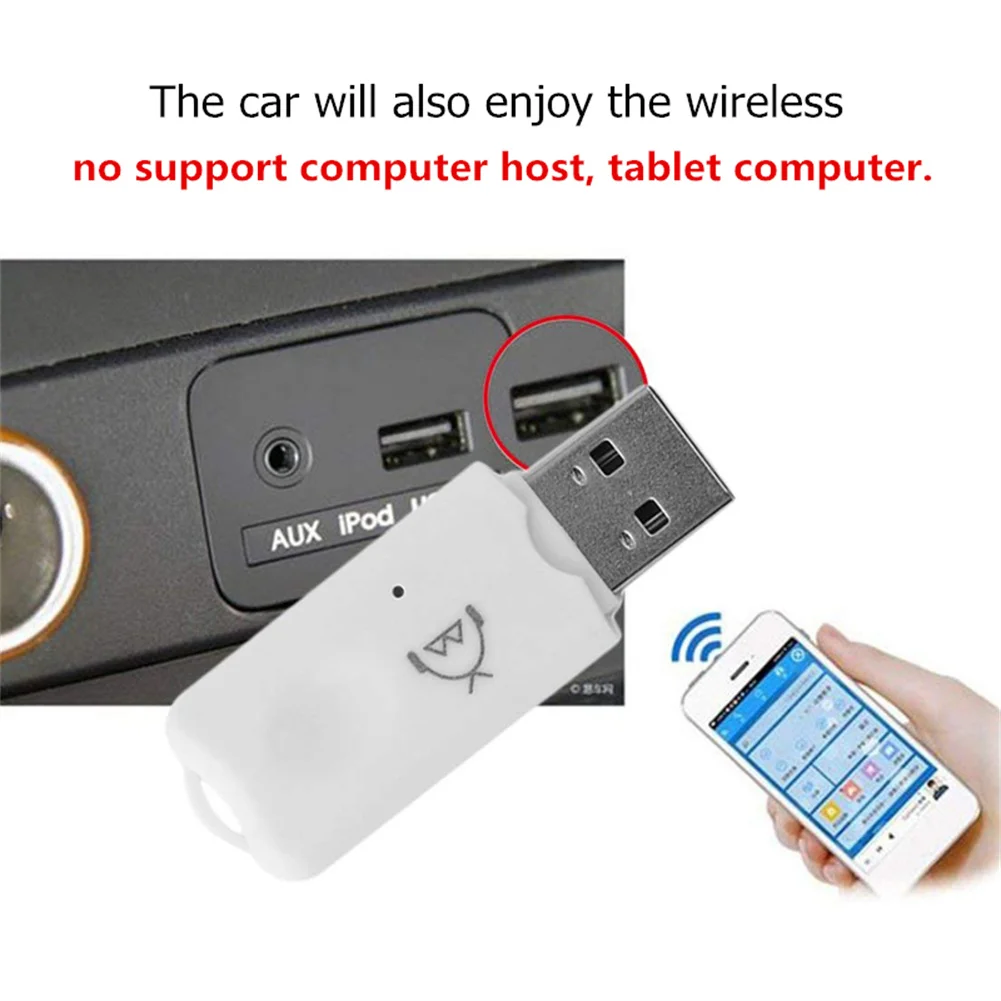 External Usb compatible Music Receiver Wireless Audio Adapter With Microphone Compatible For Mobile Phone Hands-free Calling