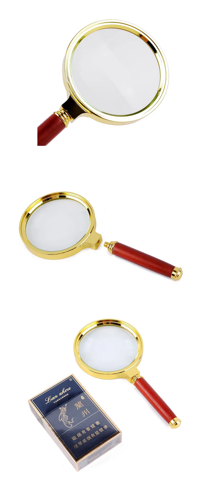 LOUPE,Loupe à main pliable 10x, Mini Microscope de poche, Loupe de lecture, lentille